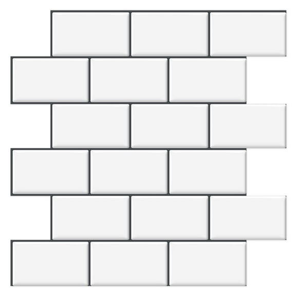 White Subway Back Splash Tile Grey Grout