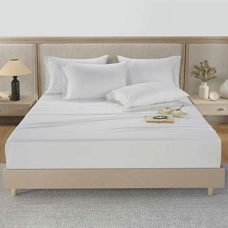Hotel Signature 800 Thread Count XL Staple Cotton Sheet Set 6-Piece, White Queen