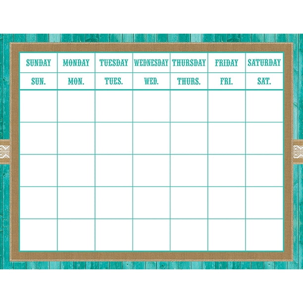 Shabby Chic Calendar Grid