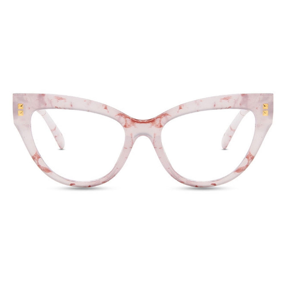Women Cat Eye Anti-blue Light Reading Glasses 2.25 Classic Two-tone Trendy Readers +2.25
