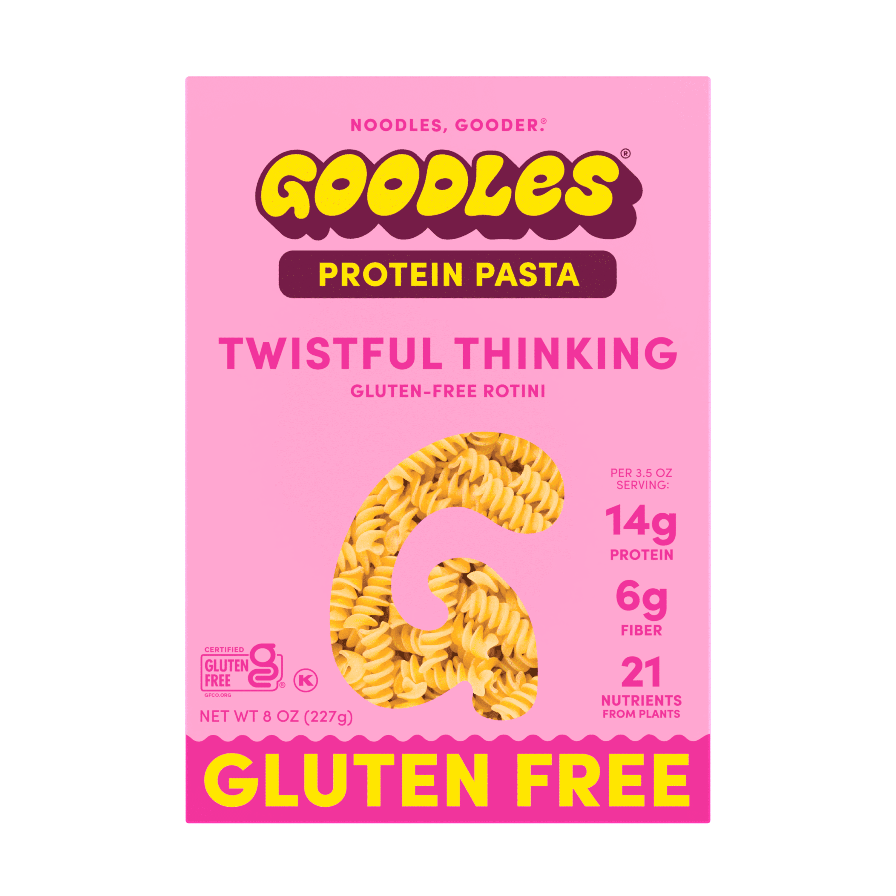 (2 pack) Goodles Protein-Packed Gluten-Free Dry Pasta Twistful Thinking 8 oz