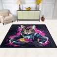 thumbnail image 3 of Cat and Football Area Rug Washable 80 x 58 Floor Carpet Mat Non Slip for Bedroom Living Room Home Decor, 3 of 7