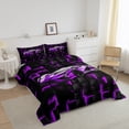 thumbnail image 3 of Erosebridal Purple Racing Car Comforter Sets Twin Size, Neon Geometric Comforters & Duvets, Speed Sports Decor, Reversible 2pcs, 3 of 7