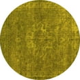 thumbnail image 1 of Ahgly Company Indoor Round Oriental Yellow Industrial Area Rugs, 6' Round, 1 of 4