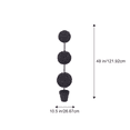thumbnail image 5 of My Texas House Halloween Artificial 3-Ball Topiary, Black, 4', 5 of 5