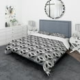 thumbnail image 1 of Designart '3D Lattice Pattern' Scandinavian Bedding Set - Duvet Cover & Shams, 1 of 4
