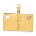thumbnail image 2 of Auriga Fine Jewelry 14K Two-tone Gold 3D Enameled Moveable SWEETHEART Book Charm for Women, 2 of 6