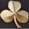 thumbnail image 4 of Gold Plated Lucky Shamrock Wall Hanging - Irish Blessing on the Back by Robert Emmet Co., 4 of 4