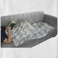 thumbnail image 6 of Grey Soft Flannel Fleece Blanket, Spherical Disc Shaped Internal Pitch Bowls Spiral Mesh Hoop Concept Design Print, Cozy Plush for Indoor and Outdoor Use, 50" x 60", White Gainsboro, by Ambesonne, 6 of 6