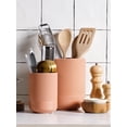 thumbnail image 6 of LE TAUCI 2-Pack Ceramic Utensil Holders, 7.3"+5.4" Kitchen Countertop Crocks for Spatulas, Spoons, Ladles, Forks, Multifunctional Storage Jars, Terracotta Pink Utensil Holder, 6 of 8