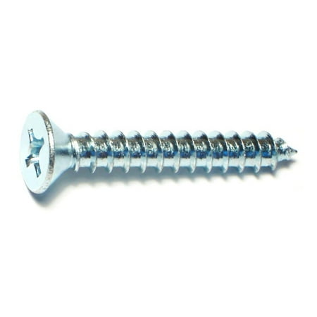 

#12 x 1-1/2 Zinc Plated Steel Phillips Flat Head Sheet Metal Screws