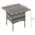 thumbnail image 2 of Grey Woven Patio Coffee Table - 19.7" Outdoor Side Table with Metal Frame | Perfect for Garden, Balcony & Entryway | Durable PE Rattan Design, 2 of 7