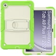 thumbnail image 2 of ELEHOLD Full Body Protection Case for Samsung Galaxy Tab A9 Plus 11 Inch (SM-X210/X215/X216/X218),Heavy Duty 3-Layer Case with Screen Protector Kickstand Cover with Shoulder Strap,Green, 2 of 8