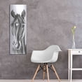 thumbnail image 5 of Luxe Metal Art 'Le Cheval Noir Horse Panel' by Alan Majchrowicz, Metal Wall Art, 16"x48", 5 of 7