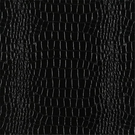 Designer Fabrics G394 54 in. Wide Black, Shiny Alligator Upholstery Faux Leather