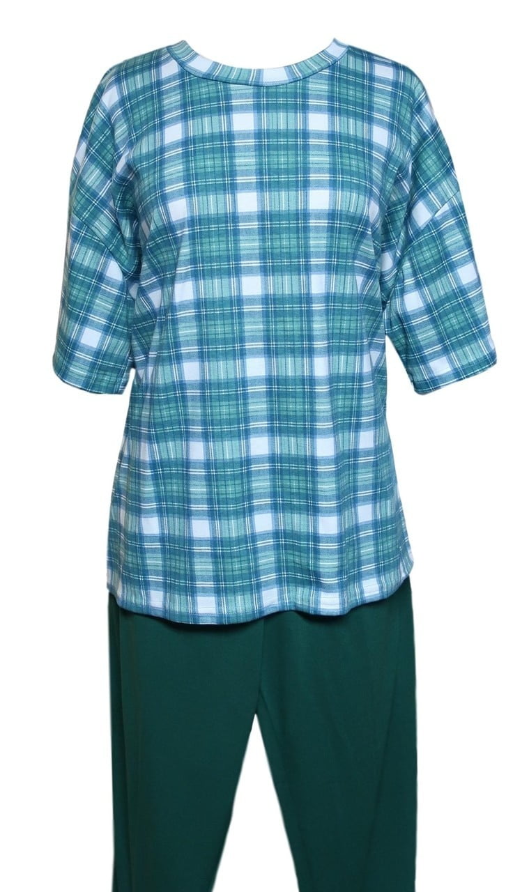 plus size green plaid pants