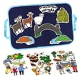 thumbnail image 3 of Tablero de cuentos de fieltro para niños y niñas de 3 años en adelante, juego de guardería sensorial plegable y portátil, regalos del Día cabra, 3 of 8