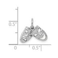 thumbnail image 3 of 14K White Gold Charm Pendant 21 mm 12 Comedy Tragedy, 3 of 3