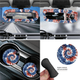 thumbnail image 6 of HUIACONG Car Interior Set, with Car Seat Belt Cushion Auto Safety Belt Cover Car Armrest Protector, 14 Pack American Tie Dye Pattern, 6 of 8