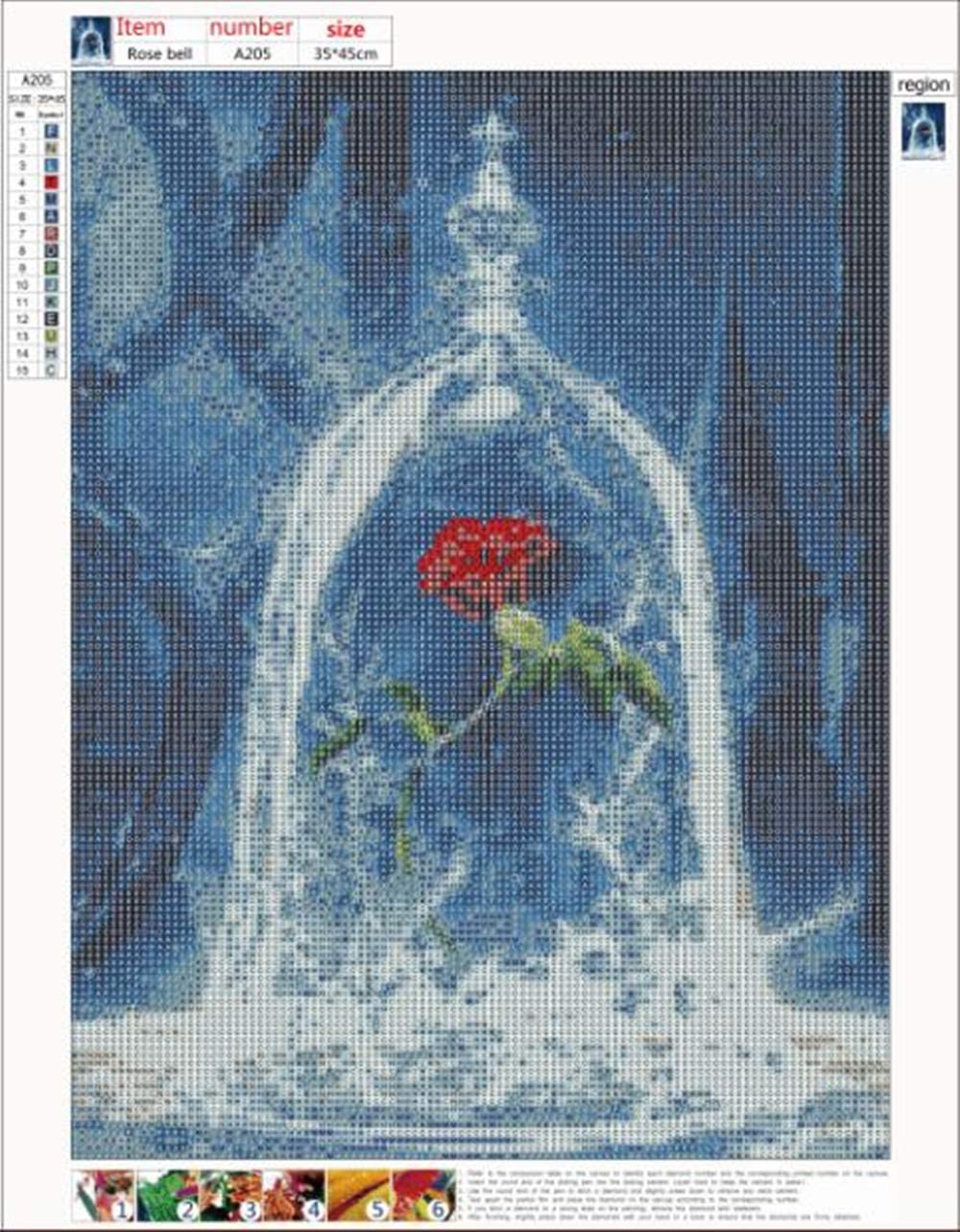 Full 5d Diamond Painting Diamond Embroidery Full Kit Beauty And The Beast Handcraft 35x45cm Walmart Com
