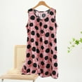 thumbnail image 2 of Cotton Nightgowns for Women Cute Polka Dot Printed Sleeveless Round Neck Sleepwear Dress Casual Loose Sleepshirts Basic Comfort Pullover Pajamas, 2 of 3