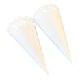 thumbnail image 3 of 50 unidades de envoltorios de flores secas con forma de corazón, papel de encaje, para ramos pequeños, tubo de envoltura de flores (blanco), 3 of 5