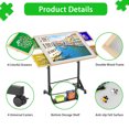 thumbnail image 5 of Adjustable Wooden Puzzle Table with Wheels and Drawer, 35x27 Inch, for 1500 Piece Puzzles in Black and Natural Wood, 5 of 12