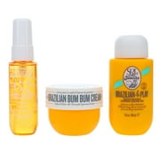 Sol De Janeiro Brazilian Bum Bum Cream Gentle Cleansing Tropical Guarana 3-Piece Bath & Body Gift Set, Pistachio