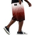 thumbnail image 3 of Mens Baggy Shorts Drawstring Elastic Waist Gradient Cargo Shorts Summer Causal Sport Shorts with Multi-Pockets, 2XL, 3 of 6
