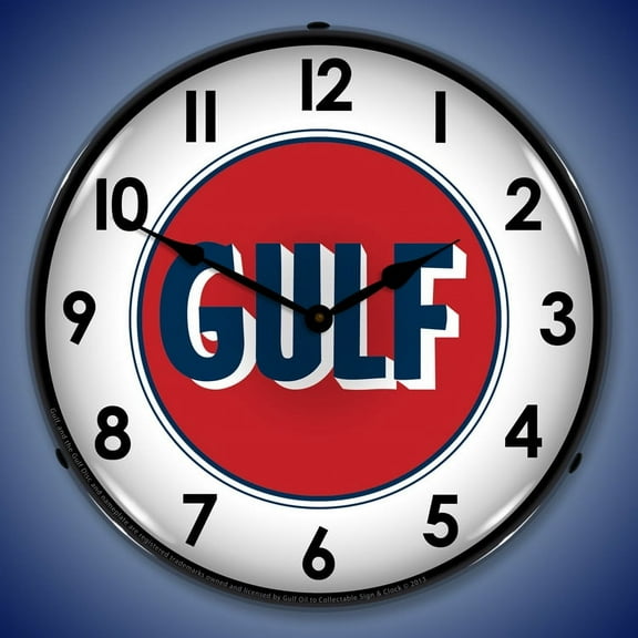 Gulf 1960 Wall Clock, Lighted
