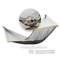 Bliss Hammocks Cotton Rope Hammock W/ Spreader Bar, 60-in. Wide, 450 lb. Capacity - Black