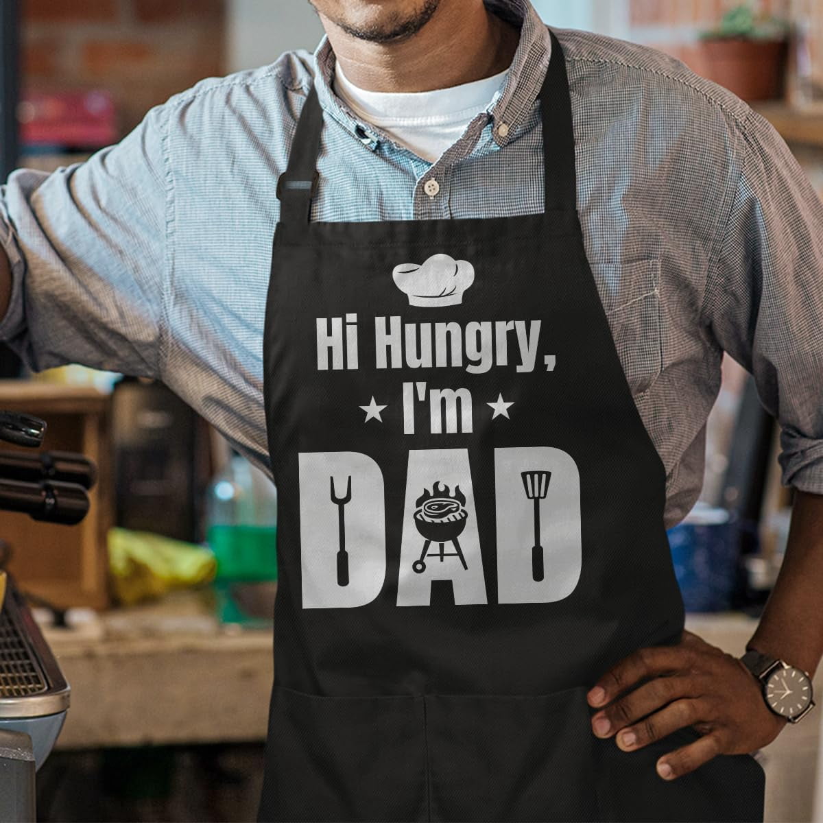 Funny Apron for Dad - Birthday Father’s Day Cooking Grilling Gifts for Mens