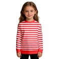 thumbnail image 3 of Boys Striped Sweat Shirt Long Sleeve Pullovers Boys Shirts Size 10-12 Funny Casual Crewneck Tees Tops Spring/Fall Clothes(Size 3-4 Years,Red), 3 of 5