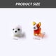 thumbnail image 2 of Figura de vidrio de 2 piezas, perro, hecha a mano, mini figura de animal de vidrio soplado, decoración artística de Art Glass, 2 of 5