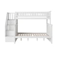 thumbnail image 5 of Atlantic Furniture Lit Superposé Columbia avec Escalier, Simple/double, Blanc, 5 of 5