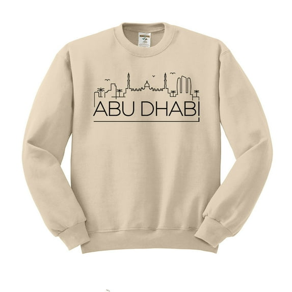 Skyline Abu Dhabi Sweatshirt Unisex Large Sand