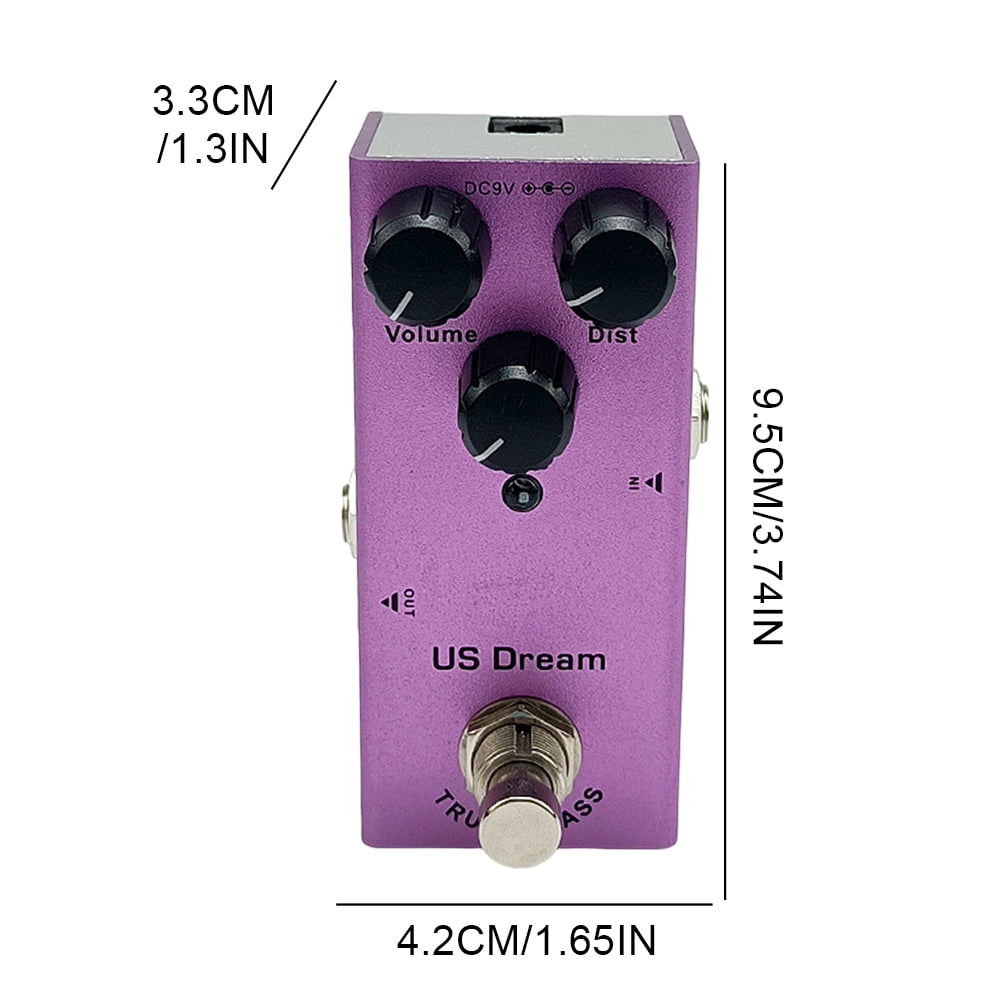 Electric Guitar Effects Pedal Overdrive Distortion Chorus Tremolo Delay Sport Supplies (Purple)