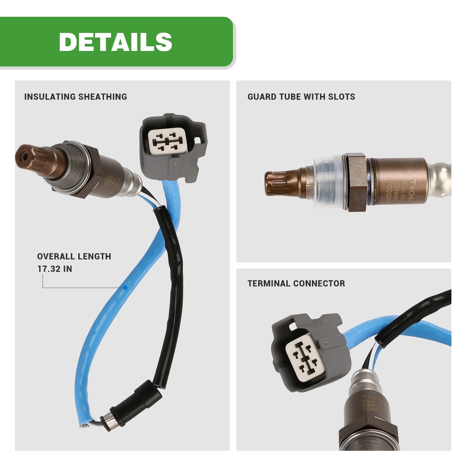 Techie 234-9040 O2 Oxygen O2 Sensor Upstream for Honda Accord DX/EX/EX-L/LX/SE with Engine L4 2.4L 2004 2003 2004 2005 2006 2007,Replacement for 36531-RAA-A01 36531-RAA-A02