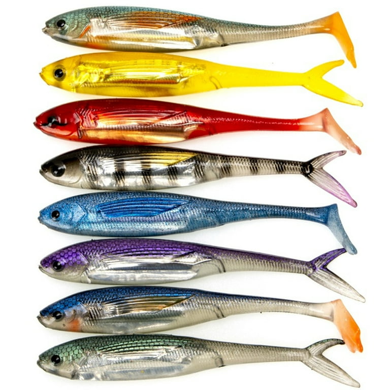 fake bait lures that fish can't resist 10Pcs Soft Fishing Bionic Plastic Swimbaits with 3D Eyes, Realistic Artificial Fishing Lures Mock Lure Can Bounce for Saltwater Freshwater Storage Box Included : Sports & Outdoors Sinking Soft Fishing Lures Saltwater