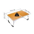 thumbnail image 2 of Unique Bargains Foldable Laptop Table Portable Picnic Bed Tables Snacks Reading Desks, Brown, 2 of 5