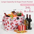 thumbnail image 2 of Cesta de Picnic Tirrinia Grande 34L Aislada Resistente al Agua Rosa, 2 of 6