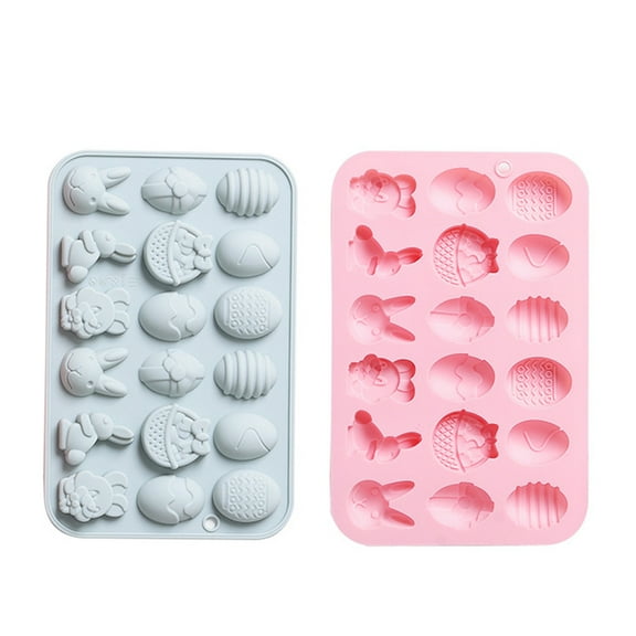 LEORX 2Pcs Silicone Baking Molds for Creative DIY Baking Supplies in Blue Color