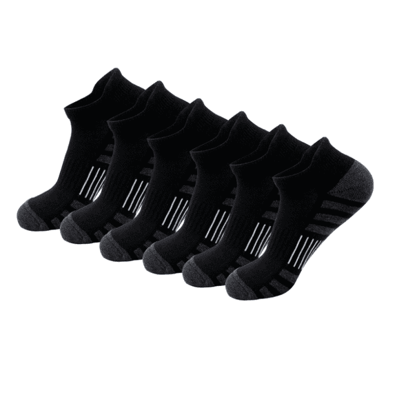 6 pairs of high-performance thick-soled running sports sweat-absorbing short socks, short-leg professional sports socks, ankle socks, breathable cotton socks, men's and women's comfortable sports sock