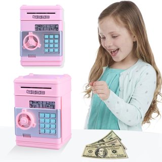 Li HB Store Kids Bank Locker Safe With Key And Single Digit Lock, Metal  Money Safe, Mini Password Cash Paper Money Savings Box Gift For Kids Boys  And