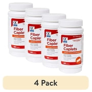 (4 pack) Quality Choice Fiber Therapy Caplets, Safe and Comfortable Constipation Relief Without The Gas and Bloating, Insolubale Fiber for Bowel Irregularity in a 90 Count Bottle of Caplets