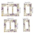 thumbnail image 2 of Yayeee Rocker Switch Wall Plate 3-Gang 6.5"x4.6" Home Decorative Outlet Cover, Purple Floral Rabbit, 2 of 6