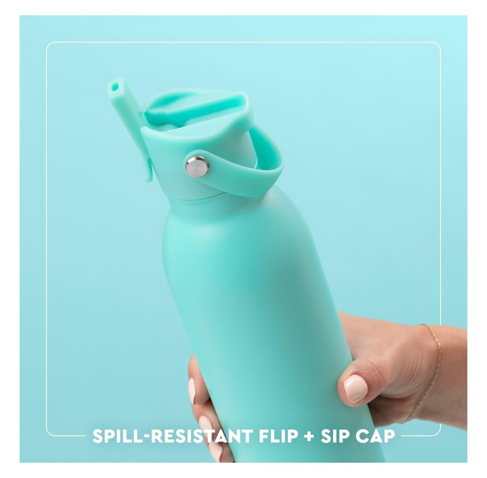 26oz Insulated Water Bottle, Travel Water Bottle with Straw and Lid, Cup Holder Friendly, Stainless Steel (Ultra )