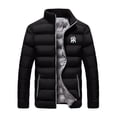 thumbnail image 2 of Chaqueta acolchada de algodón para hombre, Parkas gruesas y cálidas con cuello levantado, estilo deportivo informal, tendencia juvenil, Otoño e Invierno, 2 of 4