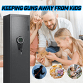 thumbnail image 7 of Karbeen Biometric Fingerprint Gun Safe, Digital Quick Access 2-3 Gun Safe for Shotgun Fireproof Waterproof, Long Security Gun Cabinet with Pistols Rack, Ammo Storage Shelf and Pistol Bag, 7 of 7