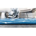thumbnail image 2 of Unique Loom 3146403 8 x 11 ft. Rounded Trellis Frieze Rectangular Rug, Navy Blue, 2 of 2